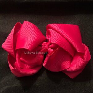 Shocking Pink 6" Double Stacked Boutique Bows 5B2287 Handmade NWT Boutique